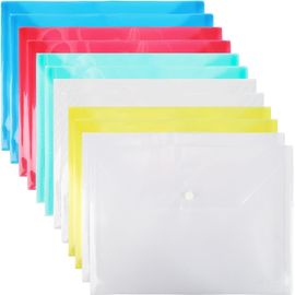 Lot De 12 Porte-documents A4 Extensibles - En Plastique Transparent - U00c9tanche - Pour U00e9cole, Enseignant, U00e9tude, Maison, Bureau, Voyage (B