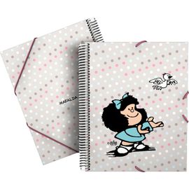 Ershi-Grafoplas - Classeur De 30 Pochettes Transparentes A4, Couverture Souple, Spirale Pvc, Mafalda Bird, Maxiplás, Polypropylène[3894]