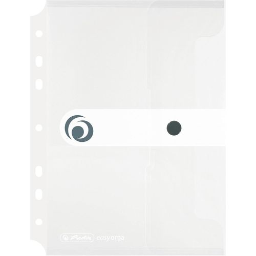 Ershi-Herlitz 11293818 Lot De 6 Pochettes Porte-Documents A5 En Plastique Avec Bouton Pression (Transparent)[3955]