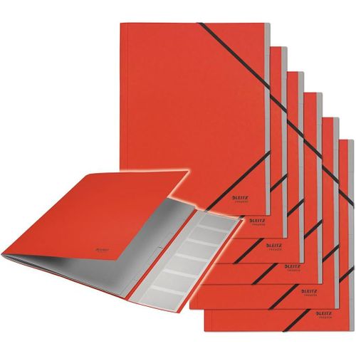 Ershi-Recycle - Trieur A4 À 6 Onglets & Index, 100% Recyclé & Recyclable, Eco-Responsable & Neutre En Co2, Gamme Recycle, Rouge, 3[2278]