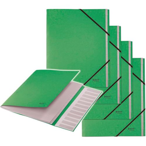 Ershi-Recycle - Trieur A4 À 12 Onglets & Index, 100% Recyclé & Recyclable, Eco-Responsable & Neutre En Co2, Gamme Recycle, Vert, 3[2279]
