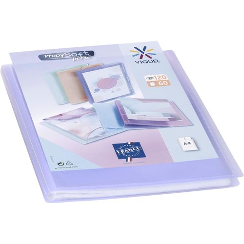 Ershi-- Protège Documents Personnalisable - Reliure Format A4 - Porte Vues 120 Vues (60 Pochettes) Propysoft - Pochettes Transpare[398]