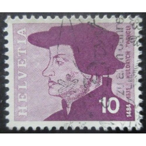 Suisse N°841 Huldrych Zwingli Oblitéré