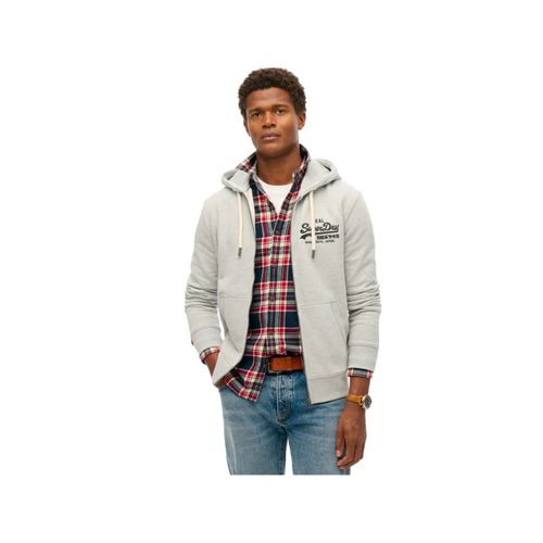 Sweat Superdry Vl Embroidered Homme Gris