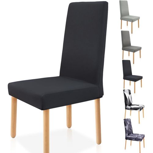 Ershi-Housse De Chaise 4 Pièces,Housse Chaise Universel Extensible Amovible Lavable Moderne Pour Protéger, Habiller Et Rénover Des[833]