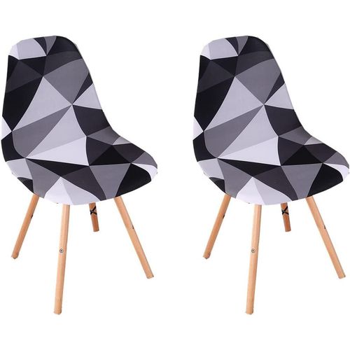 Ershi-Housse De Chaise Scandinaves Lot De 2, Extensible Housse De Chaise De Salle À Manger, Universelle Couverture De Chaise Sans [1041]