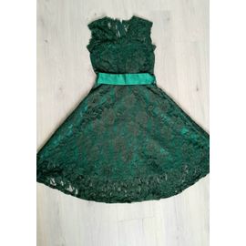 Robe Dentelle Verte Lindy Bop