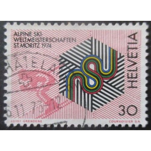 Suisse N°931 Ski Alpin Oblitéré