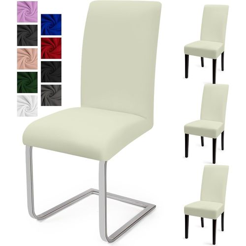 Ershi-Housse De Chaise Salle À Manger 4pcs Housse De Chaise Universel Couverture De Chaise Extensible Housse Chaise Moderne Protec[77]