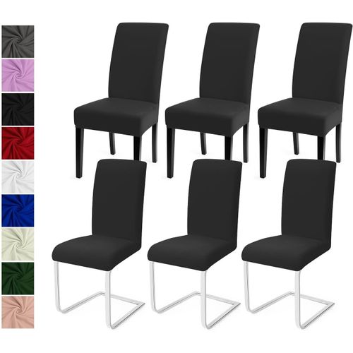 Ershi-Housse De Chaise Salle À Manger 6pcs Housse De Chaise Universel Couverture De Chaise Extensible Housse Chaise Moderne Protec[79]