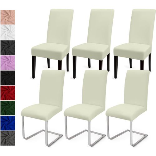Ershi-Housse De Chaise Salle À Manger 6pcs Housse De Chaise Universel Couverture De Chaise Extensible Housse Chaise Moderne Protec[78]