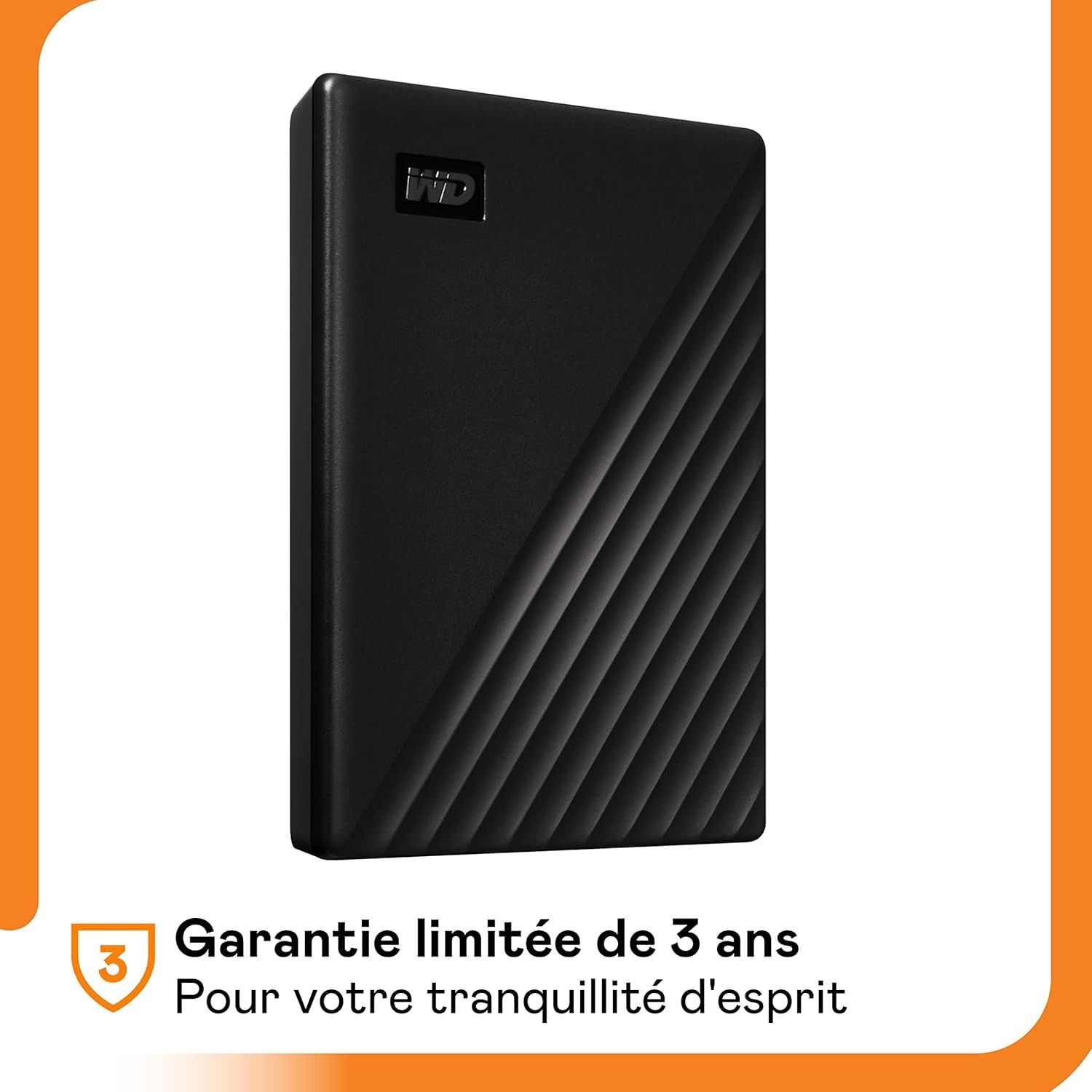 WD My Passport WDBPKJ0050BBK - Disque dur - chiffr - 5 To - externe (portable) - USB 3.2 Gen 1 - AES 256 bits - noir image 7 | Rakuten