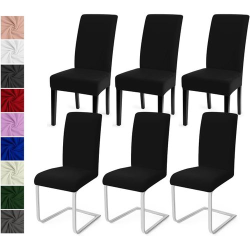 Ershi-Housse De Chaise Salle À Manger 6pcs Housse De Chaise Universel Couverture De Chaise Extensible Housse Chaise Moderne Protec[88]