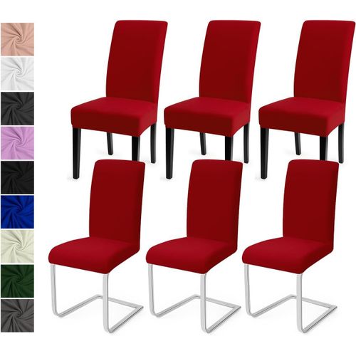 Ershi-Housse De Chaise Salle À Manger 6pcs Housse De Chaise Universel Couverture De Chaise Extensible Housse Chaise Moderne Protec[87]