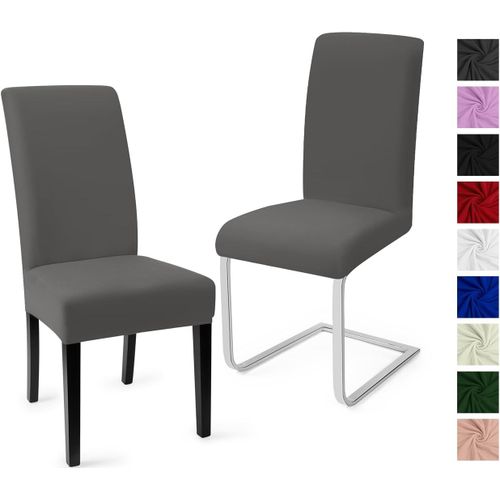 Ershi-Housse De Chaise Salle À Manger 2pcs Housse De Chaise Universel Couverture De Chaise Extensible Housse Chaise Moderne Protec[90]
