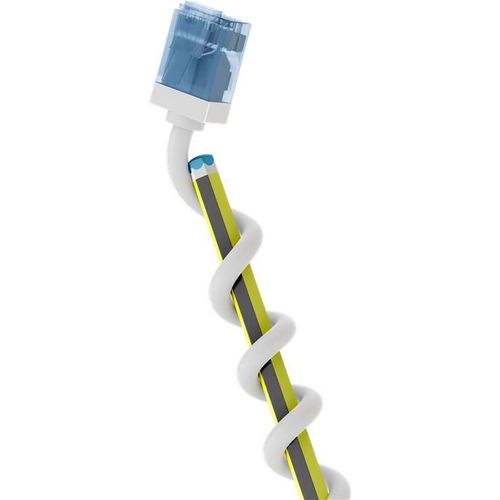 Goobay Câble Ethernet Cat 6a UTP LSOH slim / ultra flexible blanc 0.50m
