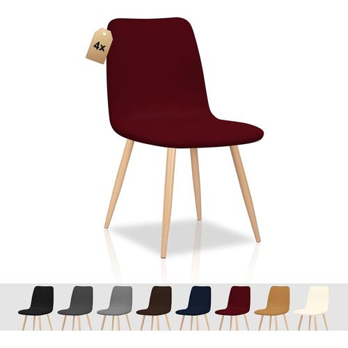 Ershi-Housse De Chaise Scandinaves Lot De 4 Housse De Chaise Extensible Salle À Manger Universel Amovible Lavable Durable Couvertu[127]