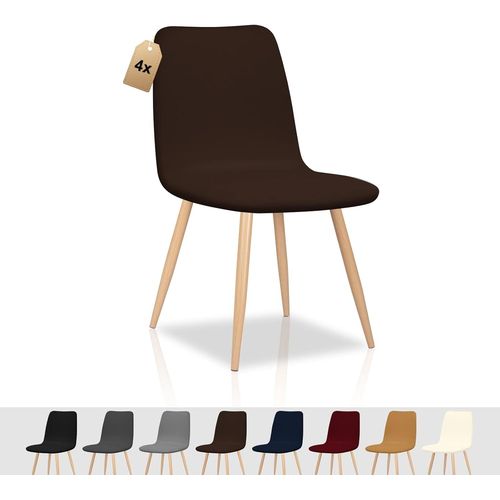 Ershi-Housse De Chaise Scandinaves Lot De 4 Housse De Chaise Extensible Salle À Manger Universel Amovible Lavable Durable Couvertu[132]