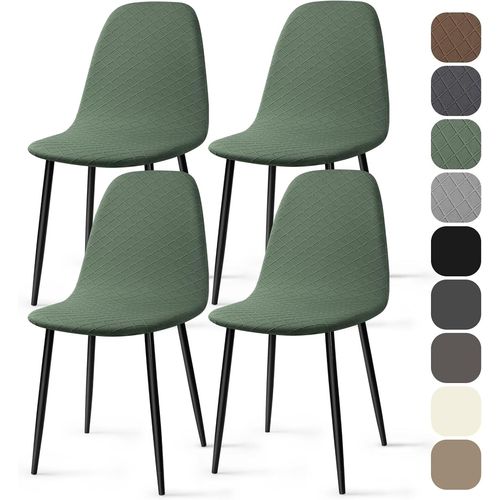 Ershi-Housses Chaise De Salle À Manger Scandinave 4 Pieces Moderne Jacquard Housse De Chaise Extensible Couverture De Chaise Houss[184]