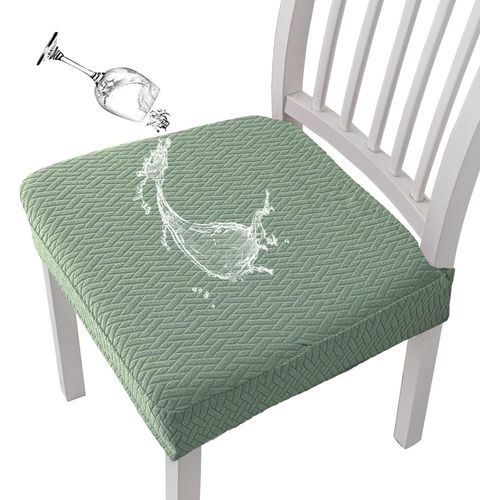 Ershi-Stretch Treillis Jacquard Housses De Siège De Chaise Imperméables Pour Salle À Manger 1/2/4/6 Pcs Chaises Couvre Chaises De [816]