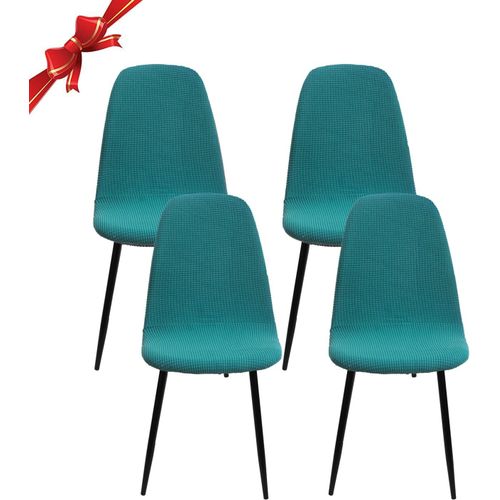 Ershi-Housse De Chaise Scandinave Lot De 4, Housse De Chaise De Salle À Manger Scandinaves Extensible,Jacquard Couverture De Chais[1011]