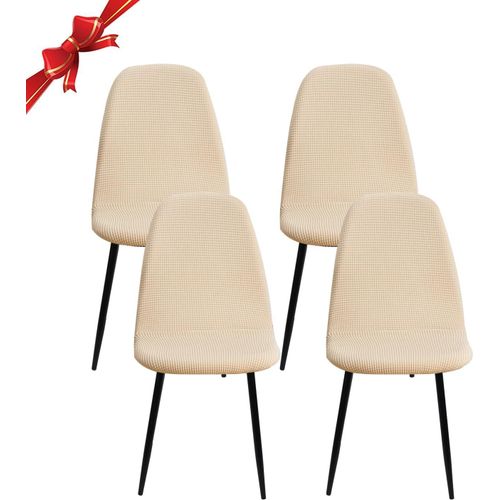 Ershi-Housse De Chaise Scandinave Lot De 4, Housse De Chaise De Salle À Manger Scandinaves Extensible,Jacquard Couverture De Chais[1008]