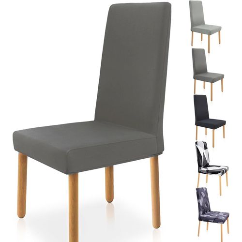 Ershi-Housse De Chaise 4 Pièces,Housse Chaise Universel Extensible Amovible Lavable Moderne Pour Protéger, Habiller Et Rénover Des[826]