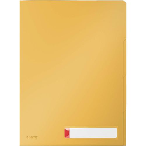 Ershi-Chemise De Confidentialité A4 À Compartiments, Plastique, Capacité 40 Feuilles, Lot De Trois, Cosy, Jaune, 47160019[742]