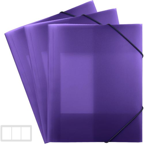 Ershi-Pochette Cartonnée A4, Chemise Cartonnée A4 3 Pièces, Classeurs Et Chemises Fixation De La Bande Élastique, Pochette Plastiq[820]