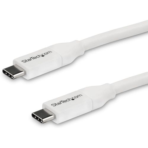 KALANKA-Câble USB-C vers USB-C avec Power Delivery 5A de 4 m - Cordon USB 2.0 Type-C certifié USB-IF - Blanc (USB2C5C4MW)