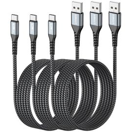 KALANKA-Cable USB vers USB C, 3 pièces 2m 3A Cable USB C Charge Rapide, Cable USB Type C compatible avec iPhone 16/15 Series, Galaxy S23/S22/S21, Google Pixel 8/8 Pro, appareils USB C