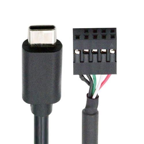 KALANKA-Carte mère USB 2.0 9 broches 10 broches en-tête vers câble USB-C de type C 50 cm pour mini moniteur, panneau de capteur et caméra