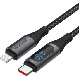 KALANKA-Câble USB-C vers Lightning avec Affichage Intelligent, Longueur 1M/3.3FT, Certifié MFI, Charge de 60W et Vitesses de Transfert de Données de 480Mbps, pour iPads, iPods, Mac (CB-C2L1)