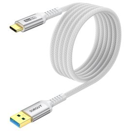 KALANKA-Cable USB C, 2m 5Gbps Cable USB vers USB C, Cable USB C Charge Rapide pour iPhone 16/15 Pro Max, Galaxy S24, Google Pixel, Android Auto, Huawei P40/P30, MacBook Pro-Blanc