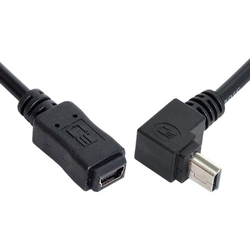 KALANKA-Câble d'extension mini USB 2.0 type B 5 broches mâle vers mini USB 5 broches femelle 20 cm coudé à 90 degrés vers le haut