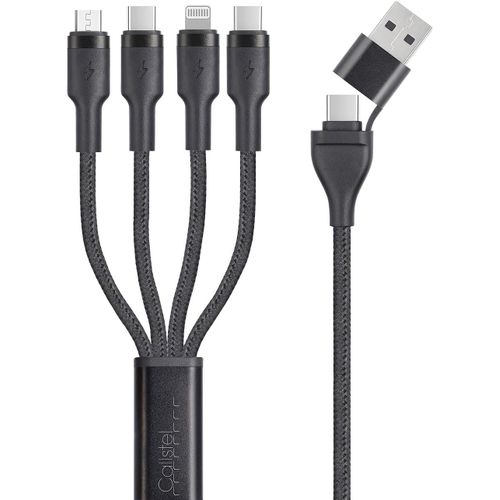 KALANKA-Câble USB-C/A vers USB-C/Micro-USB/Lightning - noir 30 cm []
