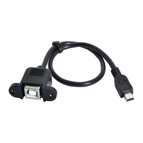 KALANKA-Cablecc Câble Mini USB 5 Broches mâle vers USB B Femelle 20 cm avec vis