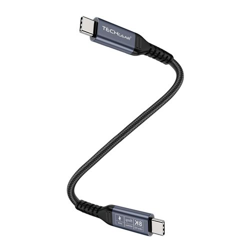 KALANKA-Câble USB 4 Gen 3 0,3 m Thunderbolt 4, PD 3.1, 40 Gbit/s, Ultra HD 8K @ 60 Hz, charge 240 W, compatible avec Thunderbolt 4/3, MacBook DELL XPS, Surface Pro, station d'accueil, SSD externe