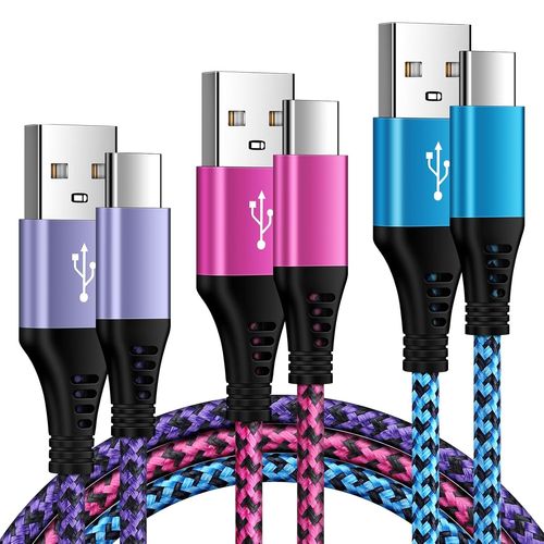 KALANKA-Lot de 3 câbles de charge USB C pour téléphone portable - 0,5 m + 0,9 m + 1,8 m - Câble de données type C USB C pour Samsung Galaxy A56 5g A55 A54 A53 A52 A16 A15 A14 A36 A35 A34 S25 S24 S23
