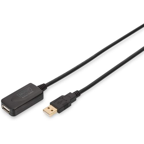 KALANKA-Câble d'extension actif USB 2.0 - Câble répéteur - USB A mâle vers USB A femelle - 5 m - 480 Mbit/s - Plug & Play - Alimenté par USB - Noir