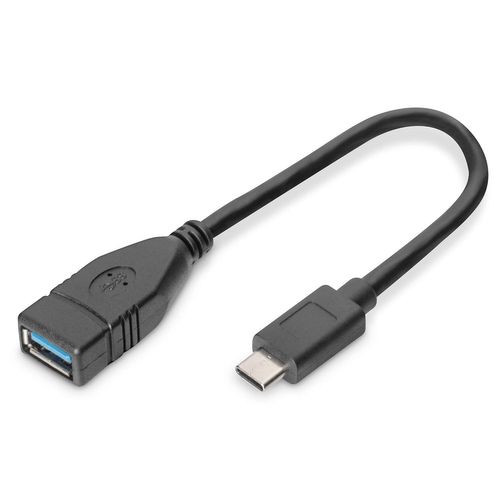 KALANKA-Digitus AK-300315-001-S Câble Adaptateur Micro USB Type A vers USB Type C Noir