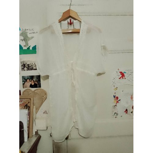 Robe De Chambre Blanche Translucide 40 L Out Of Swim.