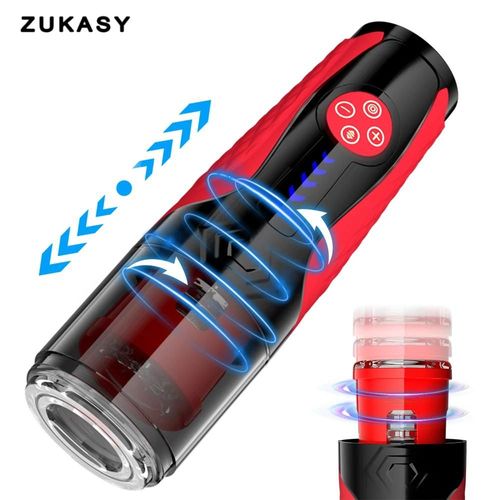 Masturbateur Masculin Automatique Télescopique, 7 Modes Rotatifs De Poussée, Chatte De Poche, Machine Sexuelle, Pompe À Pénis, Masturbateur À Piston Pour Hommes-Pas De Support