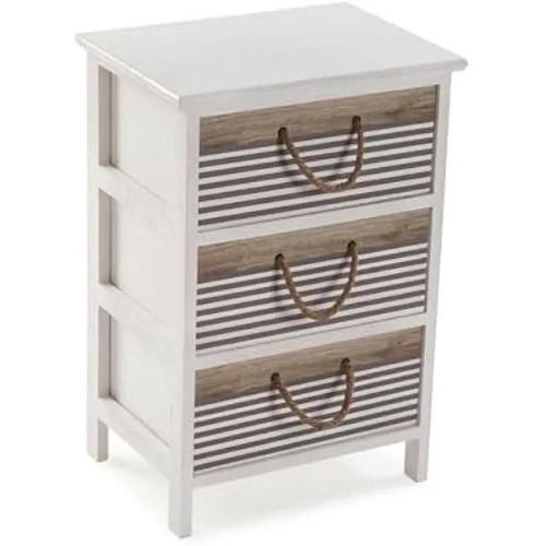 Commode - Versa - Tabo - Bois De Paulownia - Multicolore - 66 X 35 X 29 Cm