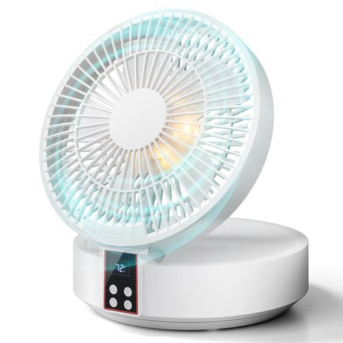 Reve Nouveau Ventilateur de Table avec Telecommande, Petit Ventilateur de Bureau, Ventilateur USB Rechargeable, 3 Vitesses, Silencieux, Puissant, Portable, Idéal pour Chambre à Coucher, Maison