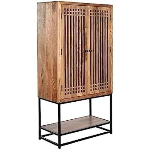 Armoire - Dkd Home Decor - Multicolore - Bois De Manguier - 2 Portes - 80x40x160 Cm