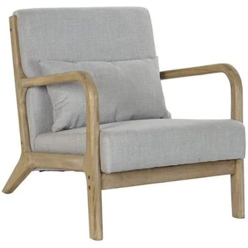Fauteuil - Dkd Home Decor - Standard - Gris - Polyester - Bois D'hévéa - 1 Place