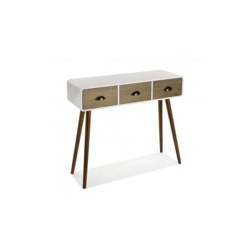 Console - Versa - Bourne - 3 Tiroirs - Blanc - 80,5 X 30 X 90 Cm