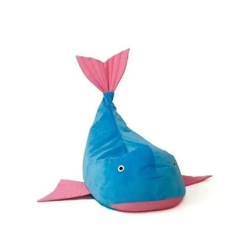 Go Gift Sac Sako Pouffe Baleine Bleu-Rose L 110 X 80 Cm - 5905359298052
