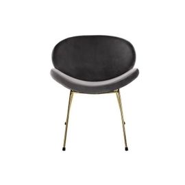 Chaise 62 X 58 X 73 Cm Noir Doré Métal Polyester